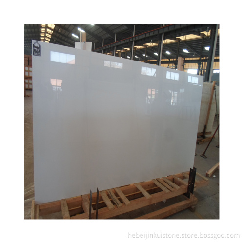 JK Super Nano Crystallized Glass Artificial Pure White Floor Stone